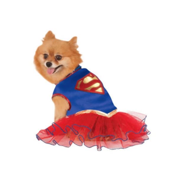 Supergirl Tutu Skirt Dog Costume Red/blue (Xs)