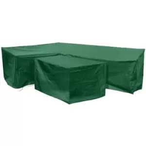 Fiji Left-Side L Shape Dining Cover Set in Green