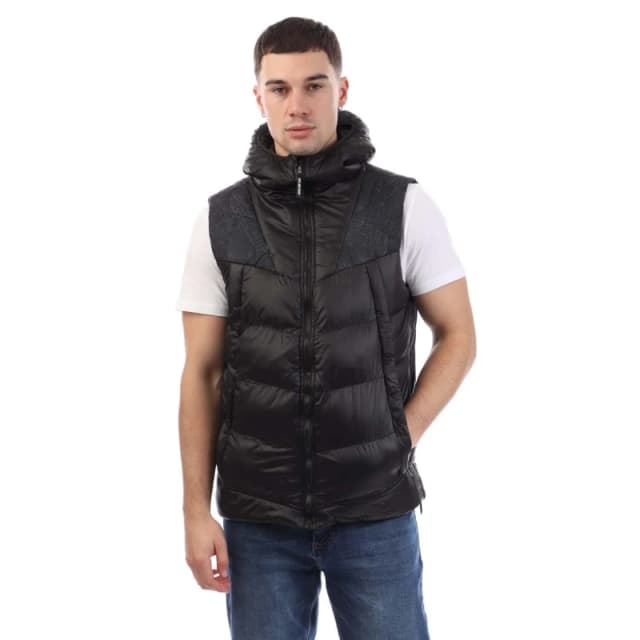 Duck and Cover Rierson Hooded Gilet Black male S