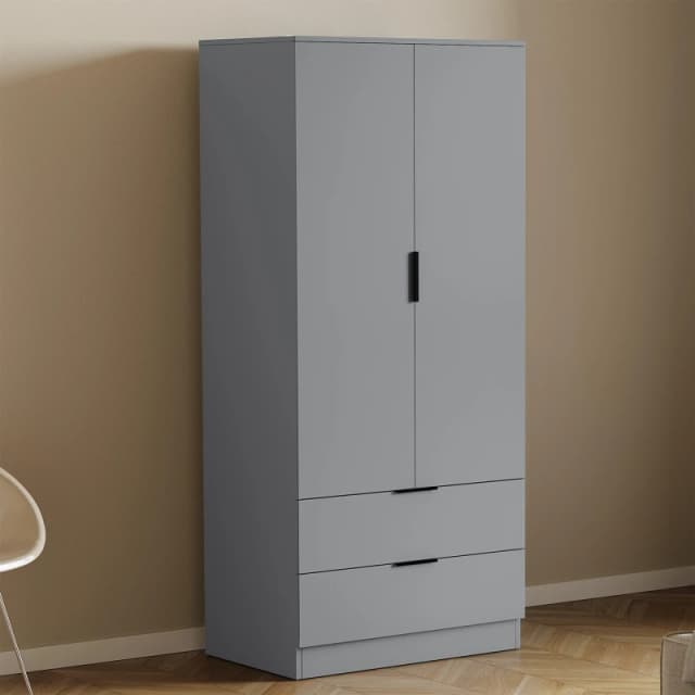 Lassic Trega 2 Door 2 Drawer Wardrobe Grey unisex 2+2