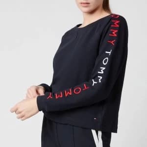 Tommy Hilfiger Womens Logo Sleeve Track Top - Desert Sky - M