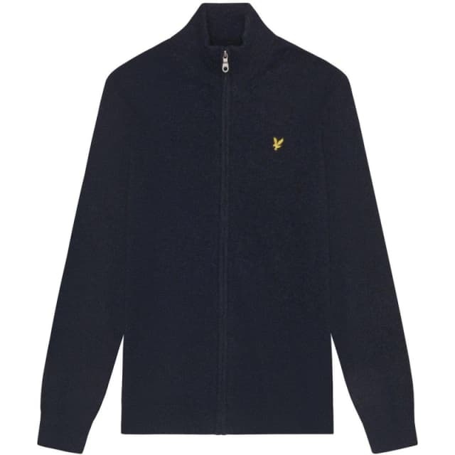 Lyle and Scott Mens Zipped Cardigan Drk Navy Marl male S