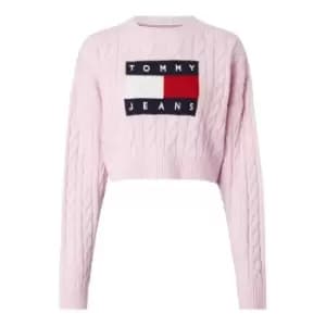 Tommy Jeans Tjw Bxy Center Flag Sweater - Pink