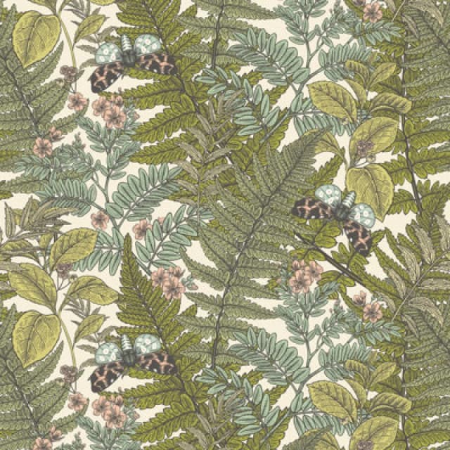 Hoopla Walls Wild Ferns Juniper Smooth Matt Wallpaper