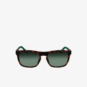 Lacoste Mens Rectangle Sport Line Sunglasses Size Unique size Dark Havana