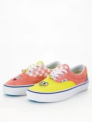Vans Ua Era, Pink/Yellow, Size 4, Women