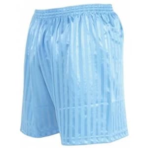 Precision Striped Continental Football Shorts 26-28" Sky Blue
