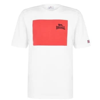 Lonsdale Japan T Shirt Mens - White Square