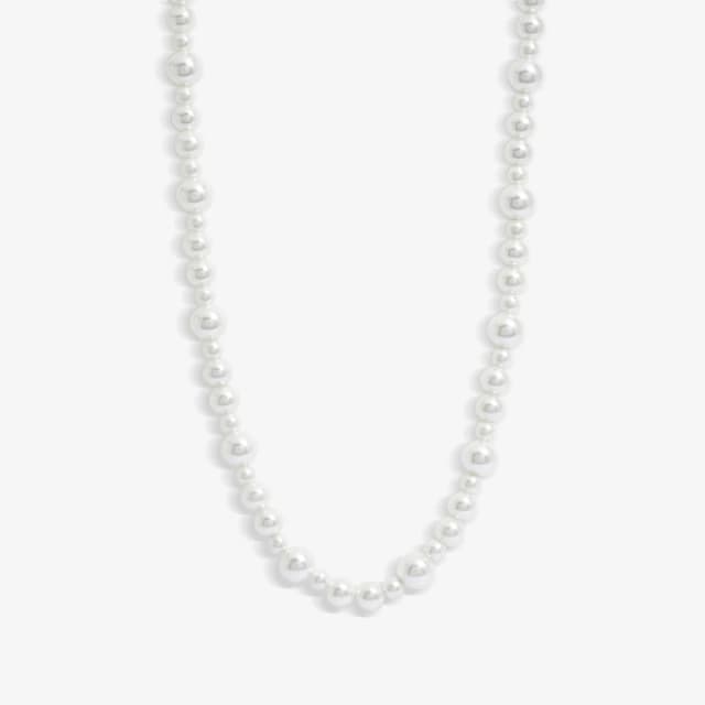 Mood Gold Cream Pearl Strand T-Bar Necklace Gold female