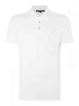 Mens Michael Kors Slim fit sleek MK logo polo shirt White
