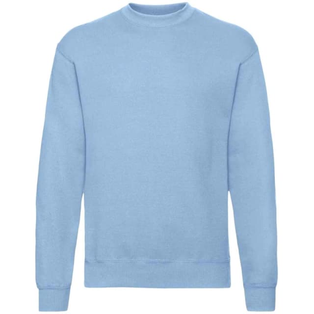 Fruit Of The Loom Fruit of the Loom Men Classic 80 20 Set-in Sweatshirt in Light Blue Size: Medium Light Blue M Male 5063470951284