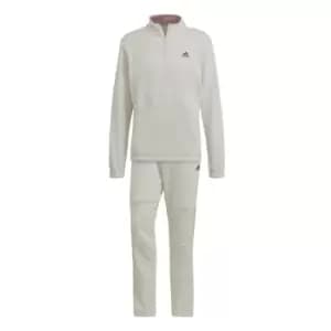adidas quarter Zip Fleece Tracksuit Mens - Grey