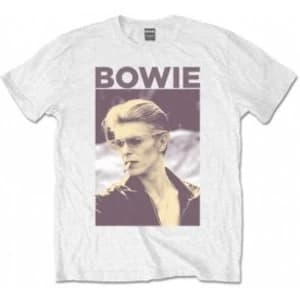 David Bowie Smoking Mens White T Shirt: Large