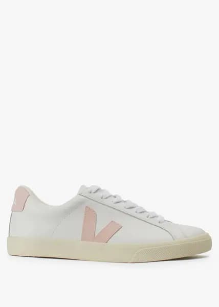 Veja Womens Esplar Logo Trainers In Extra-White Petale