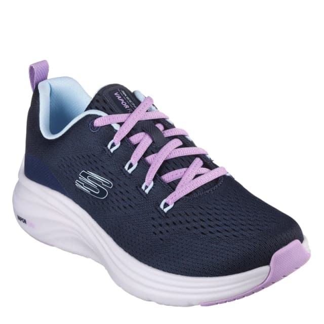 Skechers Womens Low Top Casual Trainers Navy/Lavender female 2 (35)