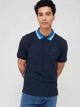 BOSS Phillipson 118 Slim Fit Polo Shirt - Navy , Dark Blue Size M Men