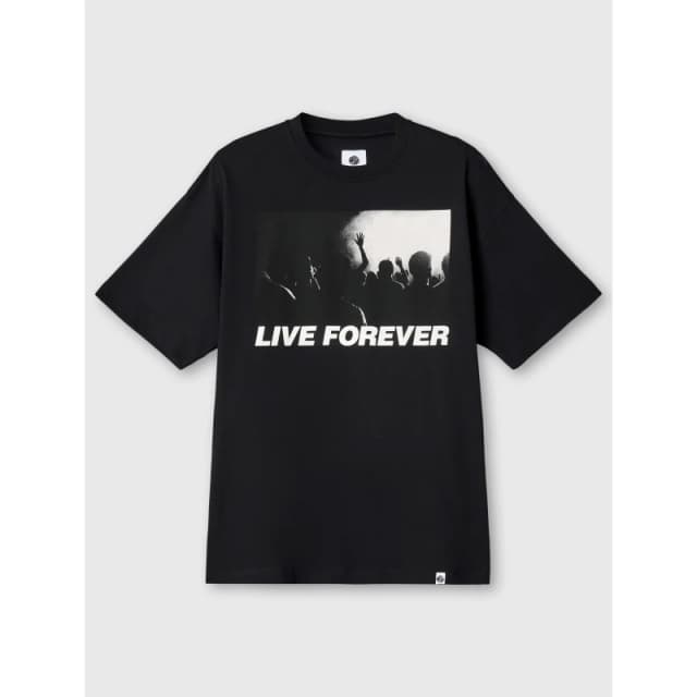 Pretty Green Mens PG Live Forever Regular Fit T-Shirt Black male Medium