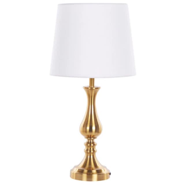 Beliani Rustic Table Lamp Hodmo Metal Gold