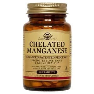 Solgar Chelated Manganese Tablets 100 tablets