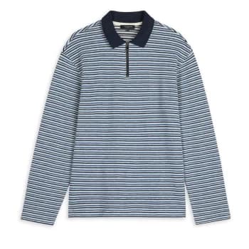 Ted Baker Beer Textured Polo Shirt - Blue