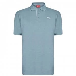 Slazenger Plain Polo Shirt Mens - Denim Marl