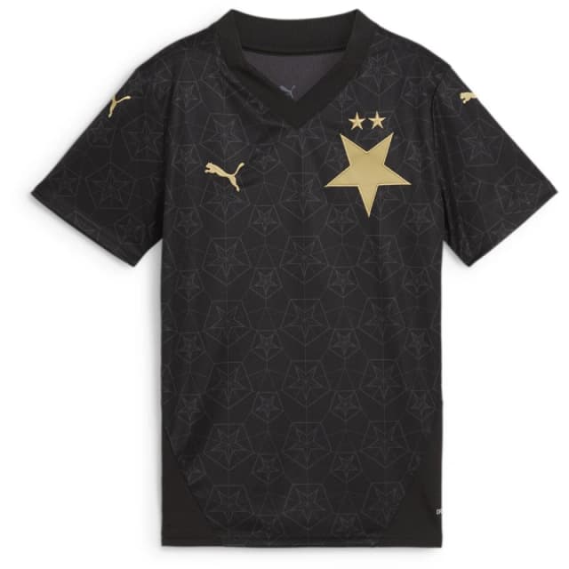 Puma Slavia Prague Away Shirt 2024 2025 Juniors - Black 7 - 8 Years