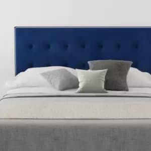 Presley Upholstered Headboard, Plush Velvet, Navy - Headboard 60cm Size Single (90x190)