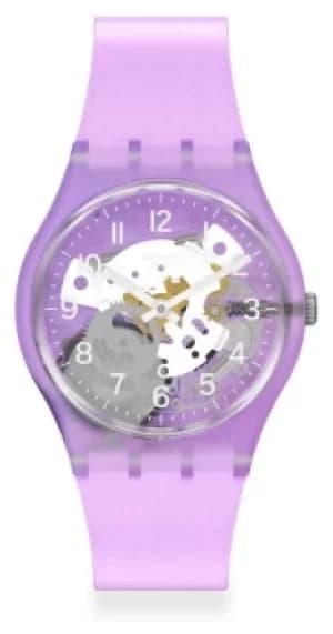 Swatch Tramonto Viola Lilac Silicone Strap GV136 Watch
