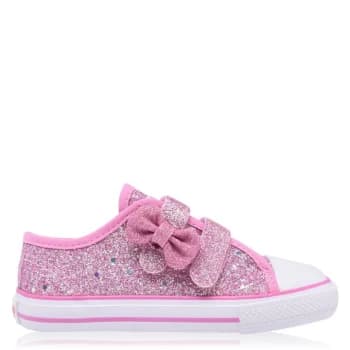 SoulCal Canvas Hook and Loop Tape Shoe Infants - Pink Glitt