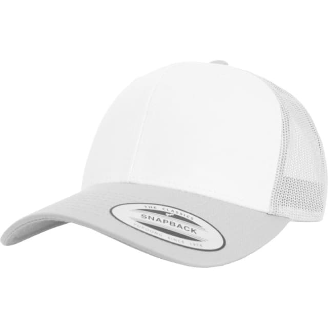 Flexfit by Yupoong Mens Retro Trucker Coloured Front Cap in Silver Silver Male One Size