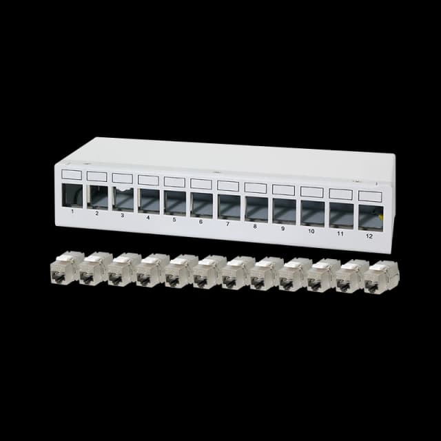 LogiLink Patch panel 12 port with 12 Cat.6A Keystone modules