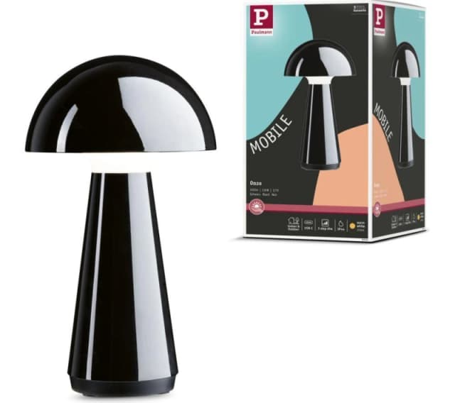 PAULMANN Onzo Mobile Table Lamp - Black 4000870769942