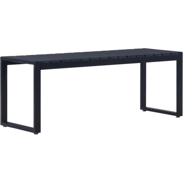 VIDAXL Garden Bench 120.5cm ps Board Black Vidaxl 8719883872438