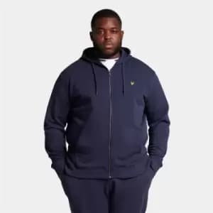 Mens Zip Through Hoodie - Navy - Plus - XL