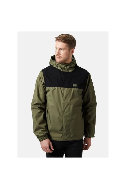 Helly Hansen Sport Mens Vancouver Rain Jacket in Green Size: Medium Green Male M