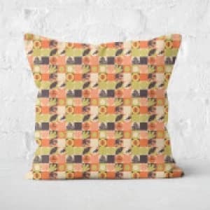 Orange Jurassic Park Square Cushion 40x40cm - 50x50cm - Soft Touch