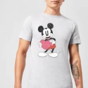 Disney Mickey Mouse Heart Gift T-Shirt - Grey - 3XL