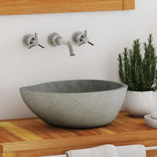 VIDAXL Basin River Stone Oval (37-46)x(29-36) cm Vidaxl 8718475966012