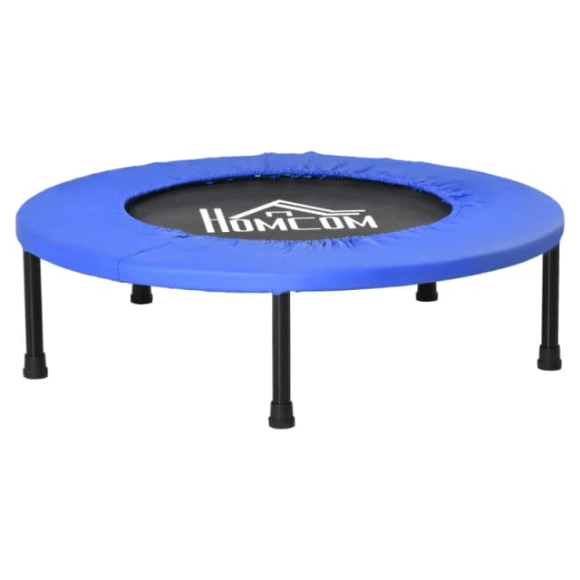 HOMCOM HOMCOM 81cm Fitness Trampoline Exercise, Max Load 100 KG, Blue Black Blue One Size Unisex 5061025138890