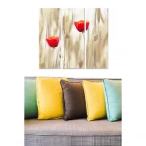 MDF4777109 Multicolor Decorative MDF Painting (3 Pieces)