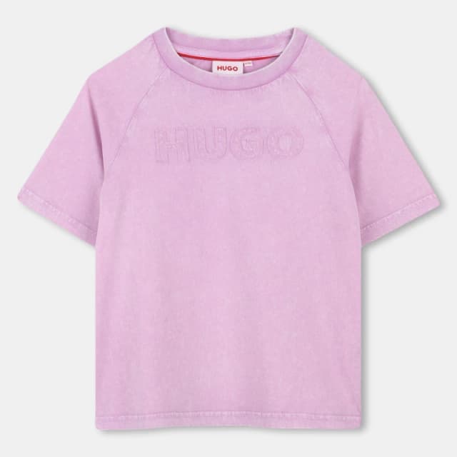 Hugo Kids Logo T-Shirt Violet 911 female 12Y