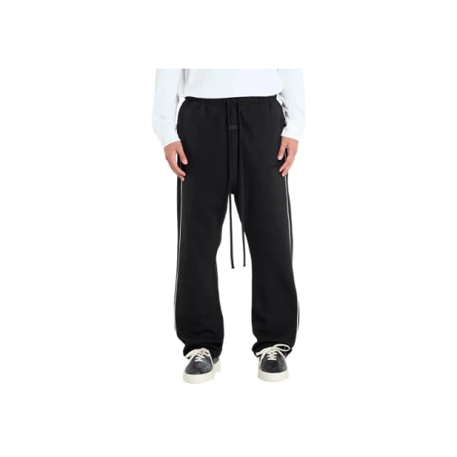 Fear Of God Essentials Mens Open Hem Woven Tracksuit Joggers Black/White male X Small