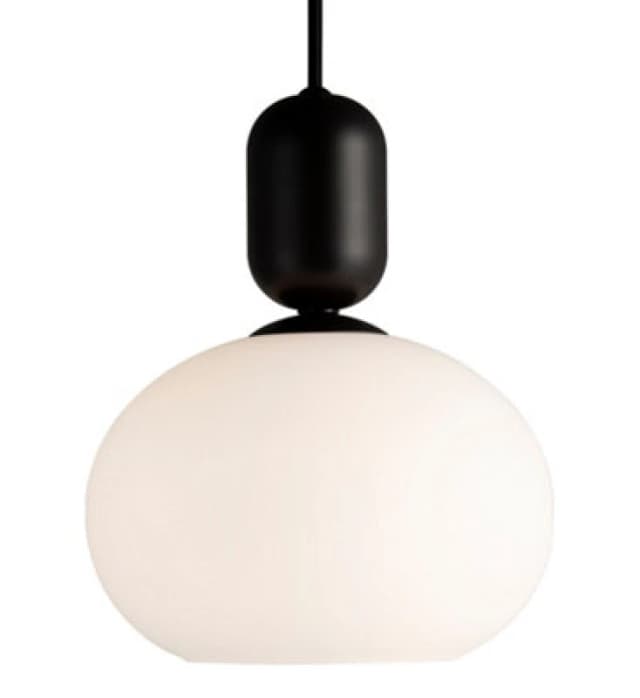 Nordlux Notti Glass Pendant Light Hand Blown Glass Black,mains
