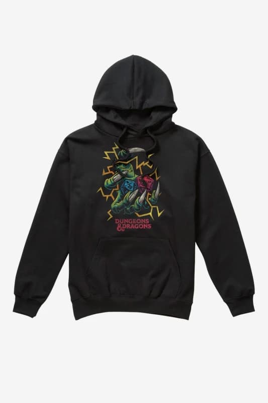 Dungeons & Dragons Men Dungeons & Dragons Dice Roller Mens Pullover Hoodie Black Size: Small Black S Male 5052777736885