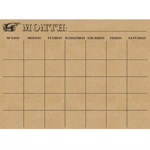 Fine Decor Fine Decor Kraft Monthly Calendar Wall Decal