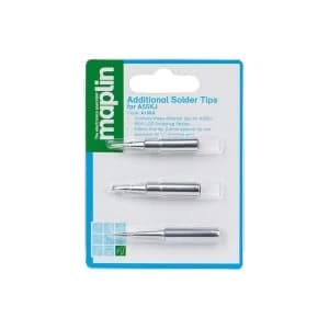 Maplin A19KK Soldering Iron Tips 3pk fits Maplin A55KJ & ATTEN AT-937 and AT-938