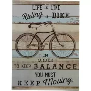 Bike Wall Plaque - Premier Housewares