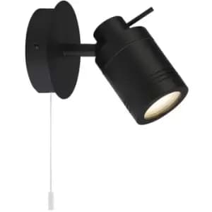 Searchlight Lighting - Searchlight Samson 1 Light IP44 Bathroom Spot Wall Bracket, Matt Black IP44