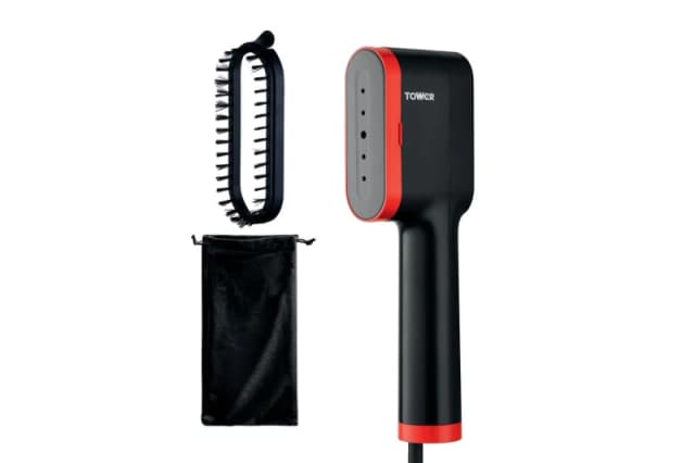 TOWER T22038RED Digital Clothes Steamer - Red, Red 5056784502853