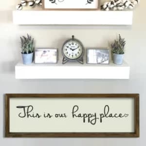 KZM363 Brown White Black Decorative Framed MDF Painting